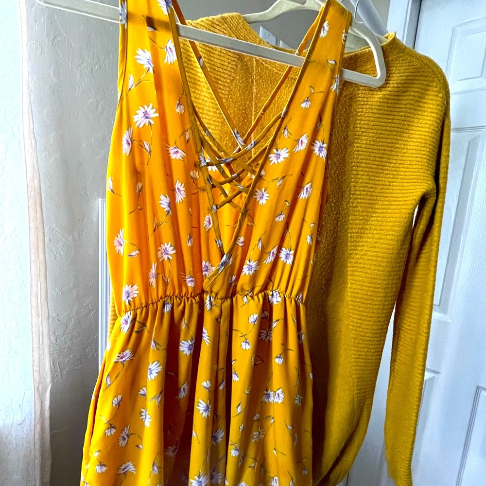 Golden yellow romper
